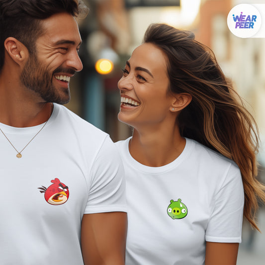 Angry Bird & Piggy | Couple Matching T-Shirts